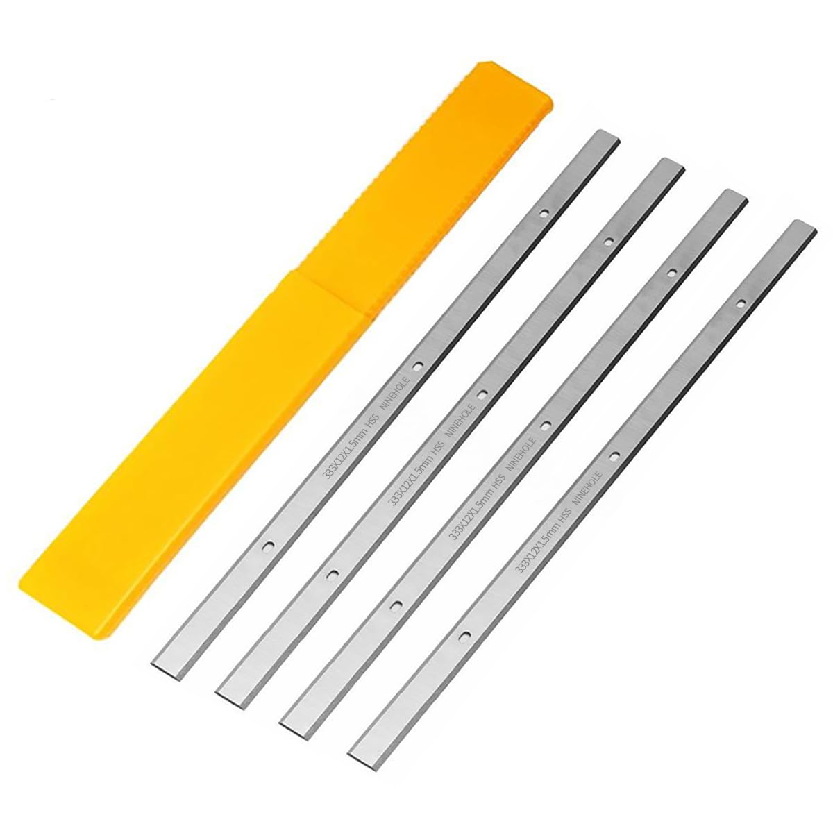 4 Pezzi HSS Pialla Lame 333mm Compatibile con Metabo DH 330/316, 333mm Lama per Pialla per la lavorazione del legno, 333 x 12 x 1.5mm