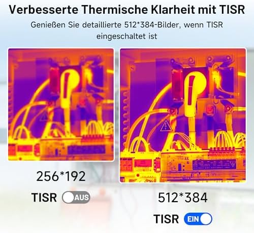 Bild 2 - TOPDON Wärmebildkamera TC002C für iPhone15/16 Serie, 512x384 Superauflösung 256x192 IR-Auflösung, -20°C bis 550°C Temperaturbereich, 25Hz, 40mK Empfindlichkeit, Infrarot Kamera für iOS Typ-C Geräten