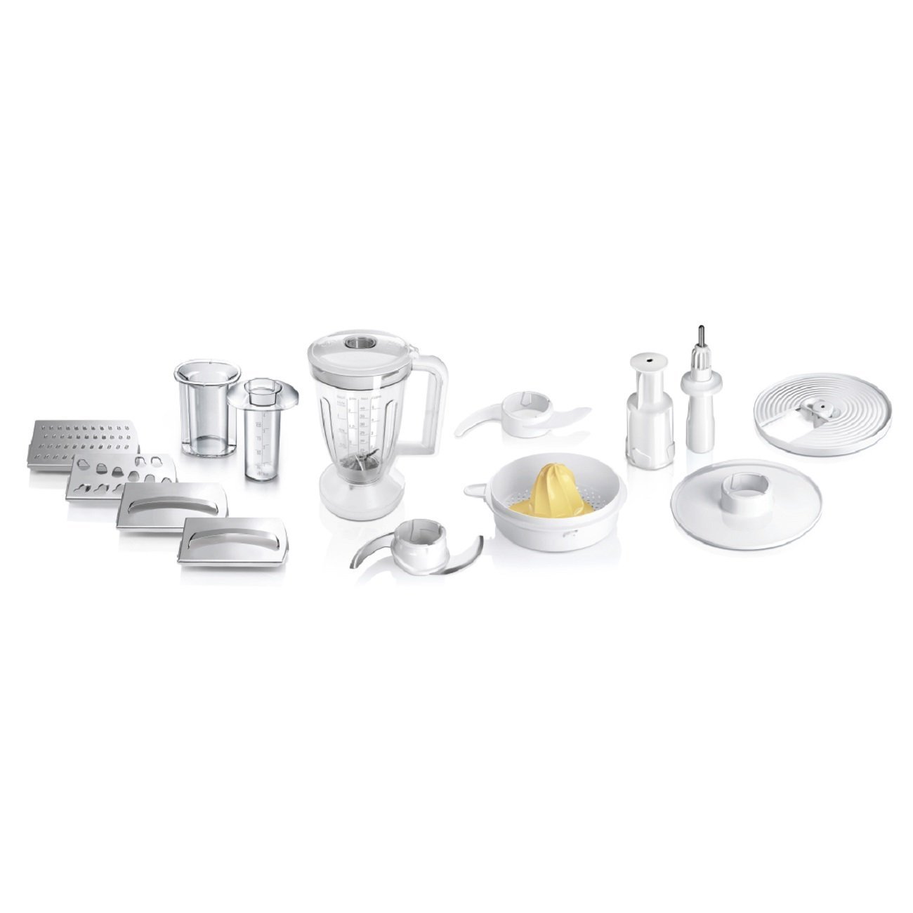 Bosch Elettrodomestici MCM4100 Robot da Cucina, 800 W, 1.21 Litri, Plastica, 2 velocità, Bianco