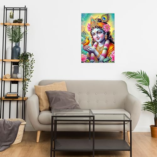 Image of Twinster Bal krishna Posters Photo for Pregnant Women, Baby Poster Self Adhesive (Size 45 cm by 30 cm) Pack of 1 (Design 14)