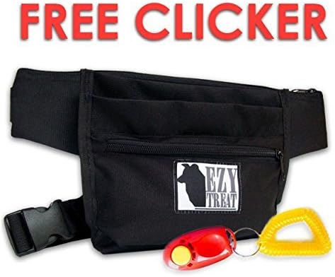 EZY TREAT6 - Magnetic Closure Treat Pouch - Quick Access to Dog Treats โ Positive Reward Dog Training - Doggie Training Treats Pouch - Dog Treat Bags for Dog Trainers and Dog Walkers - Free Clicker