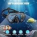 EXMUJO Snorkeling Gear for Adults,Snorkel Set Diving Mask Scuba Gear Swim Goggles with Nose Cover and Dry Top Snorkel Tube Kit Tempered Glass 180°Panoramic View