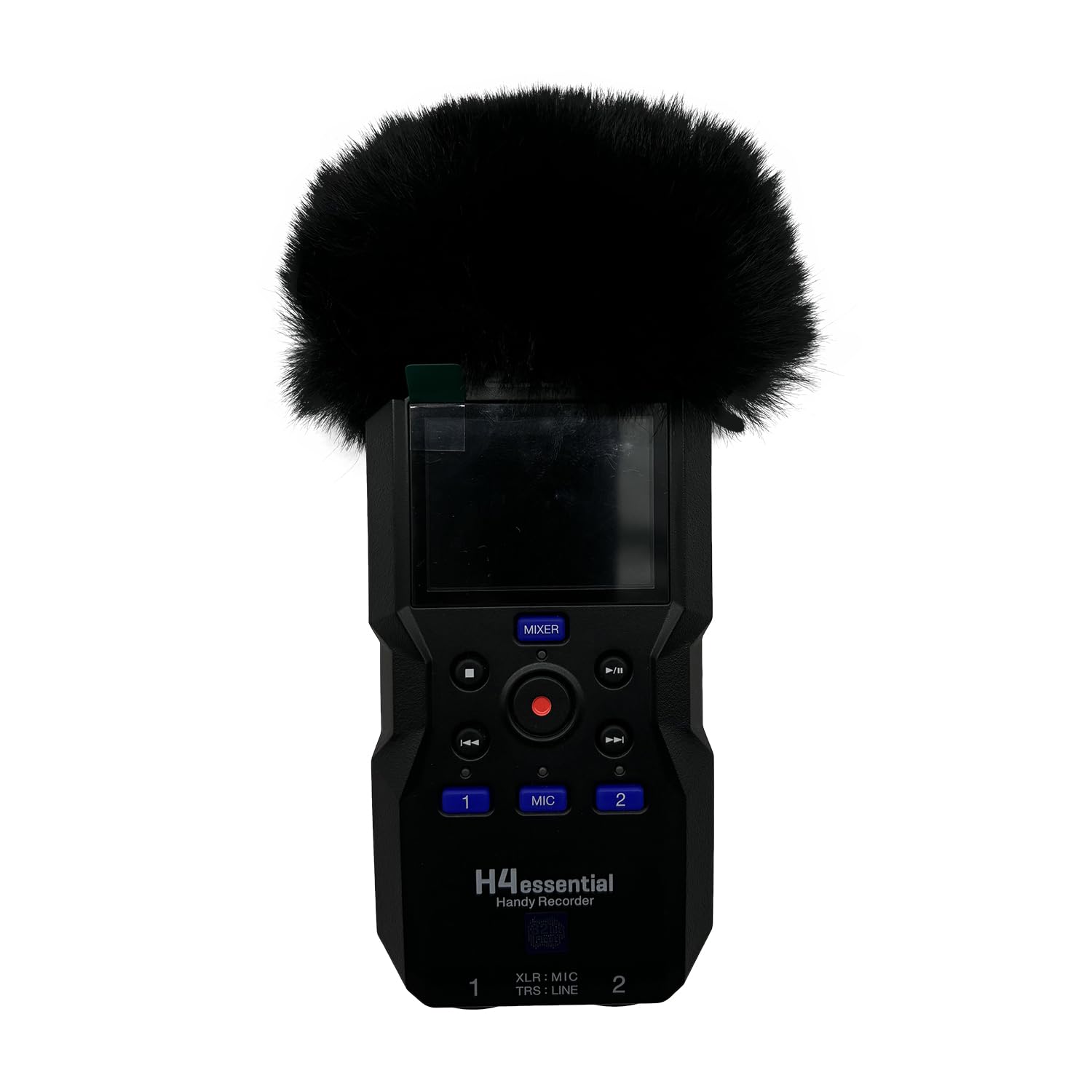 Dead Cat Pop Filter Fit For ZOOM H4essential Handy Portalble recorder Furry Windscreen&Foam Microphone Windshield Sponge cover (Black and Foam)