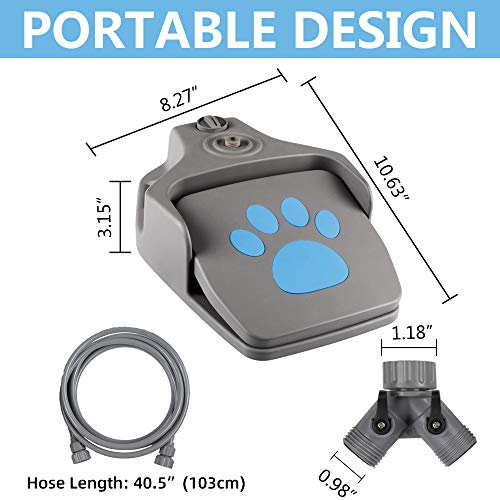 FURUISEN Dog Water Fountain Outdoor, Dog Sprinkler Toy Step on, Paw Activated Dog Drinking Fountain Water Dispenser for… - Image 7