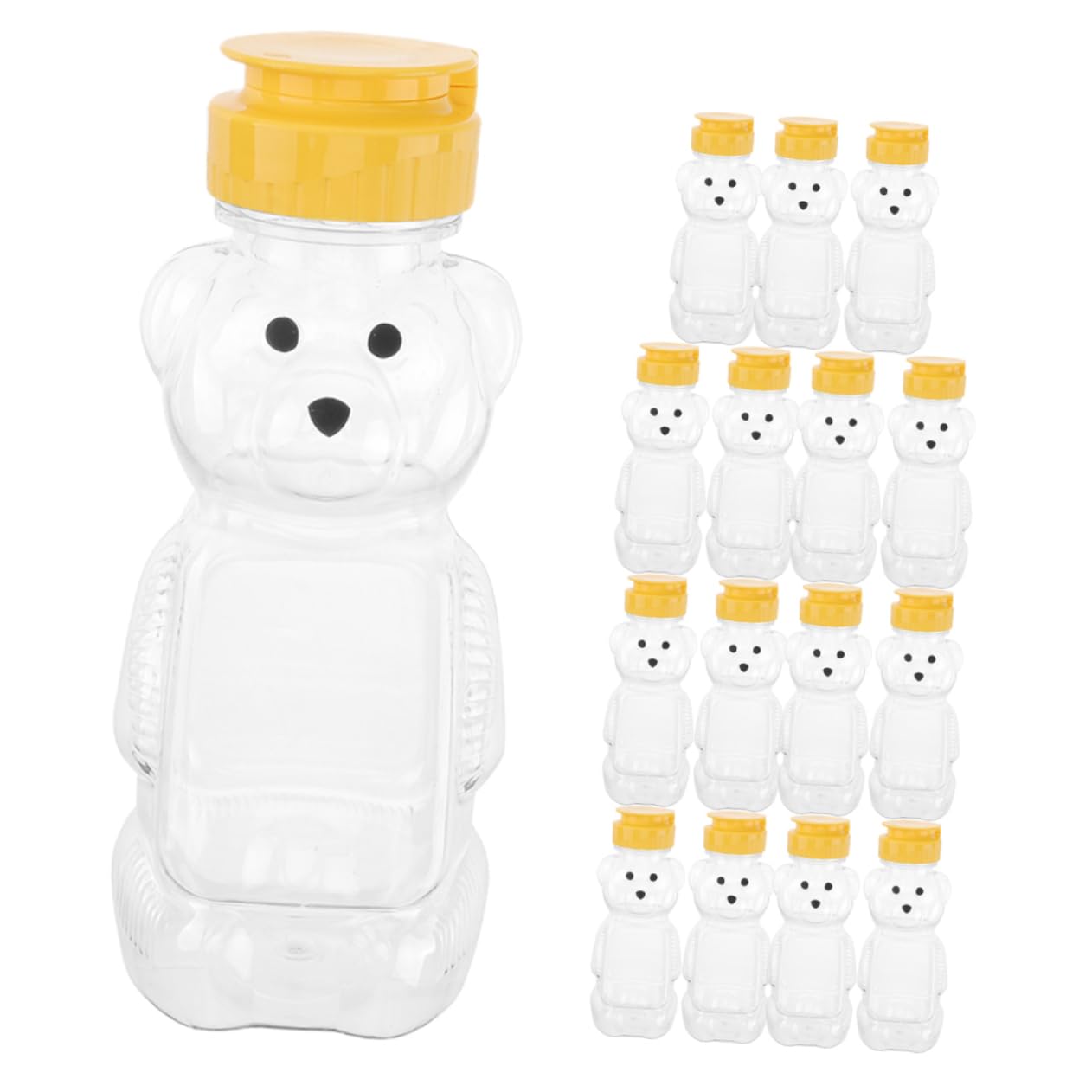 Amazon.co.jp: GREENADSCAPE 16個 蜂蜜用の透明なクマのボトル 飲料 