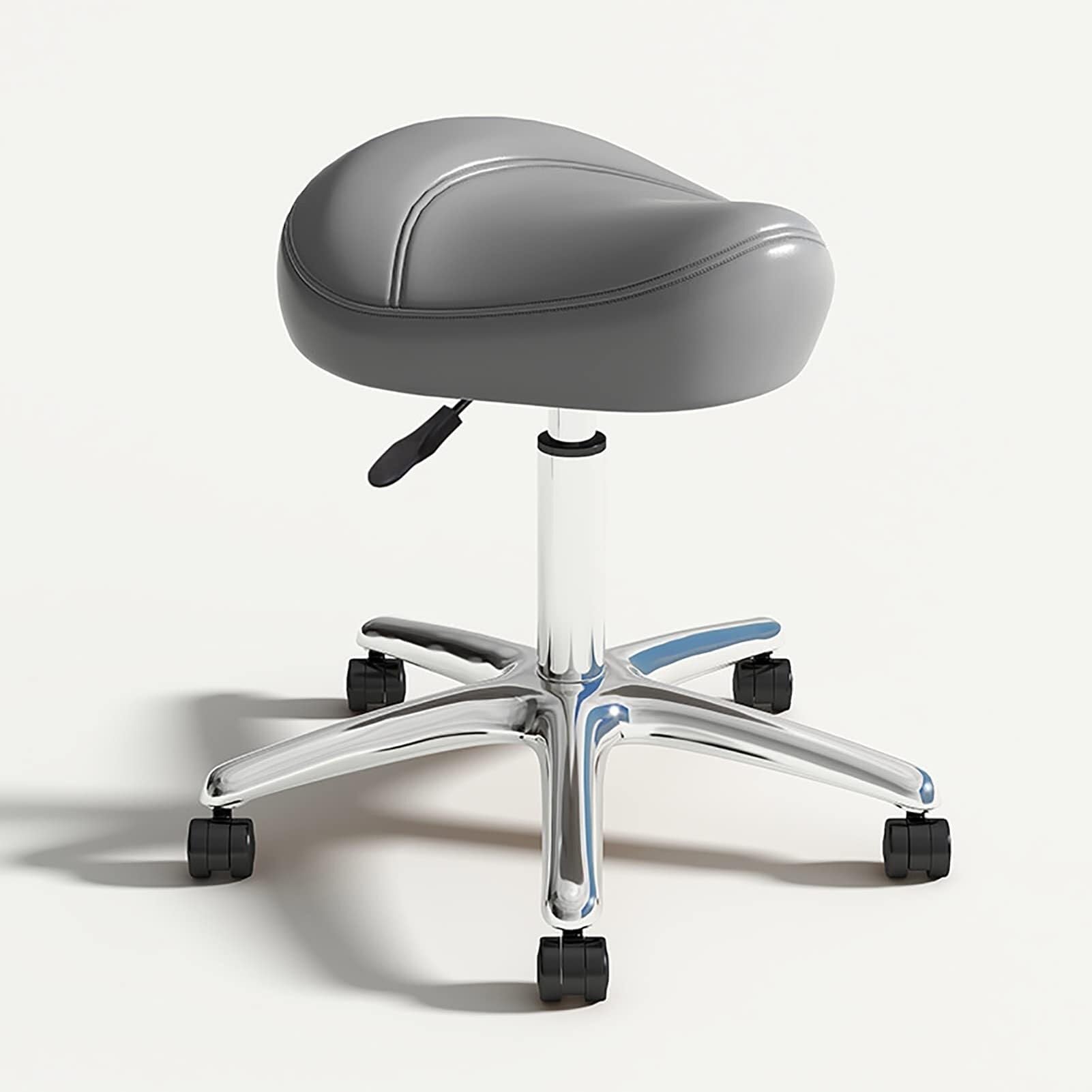 Taburete con sillín Ajustable con Ruedas: Silla con Ruedas ergonómica Resistente for Laboratorio, clínica, Dentista, salón, Masaje, Oficina y Uso doméstico(B)