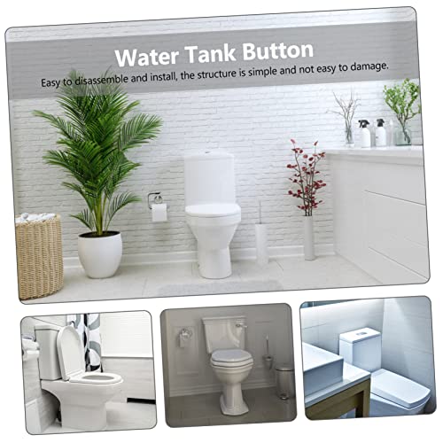 KONTONTY 2pcs Toilet Tank Button Black Sink Black Buttons Flush Valve Dual Flush Valve Replacement Kit Toilet Flushing Button Restroom Flushing Button Toilet Cistern Button Round - Image 3