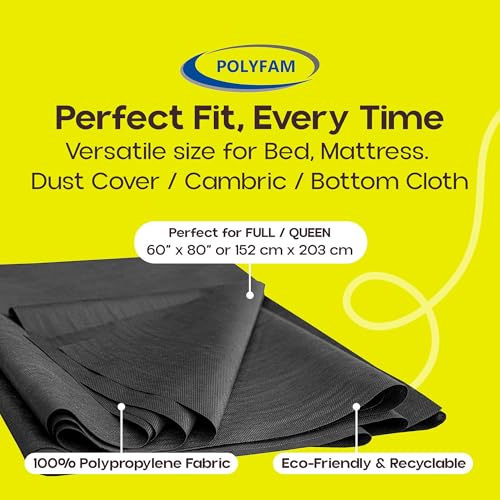 Image of Bed Dust Cover - Cambric - Bottom Cloth /Replacement Fabric for Underside of Mattress Box Spring or Foundation (T, TXL, F, Q, K, CK)