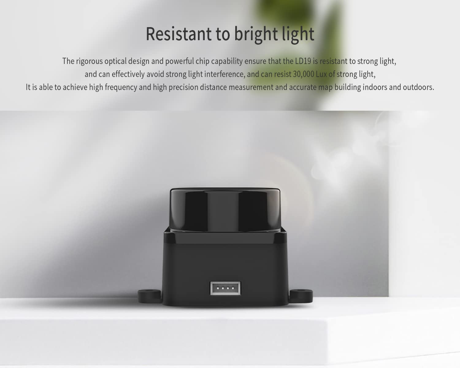 InnoMaker DTOF LiDAR Time-of-Flight Lidar STL-19P, Scansione laser omnidirezionale a 360 gradi, Antiriflesso 60000 Lux, Frequenza di misurazione 5000 Hz, Portata di 12 m, Supporto ROS/ROS2