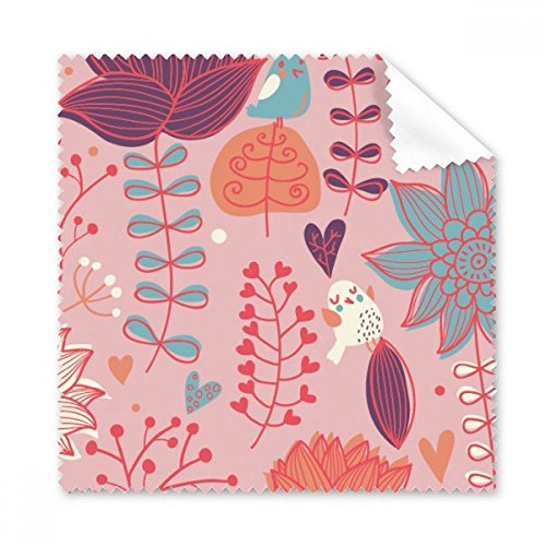 Chiffon de nettoyage écran et lunettes style peinture de fleur lot de 5 idéal cadeau
