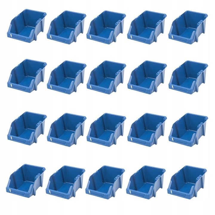 Mega-M Vorratsdose WARTKASTEN Lagergarnitur Kunststoff | Blau | stapelbar (20pcs - 183x300x130)