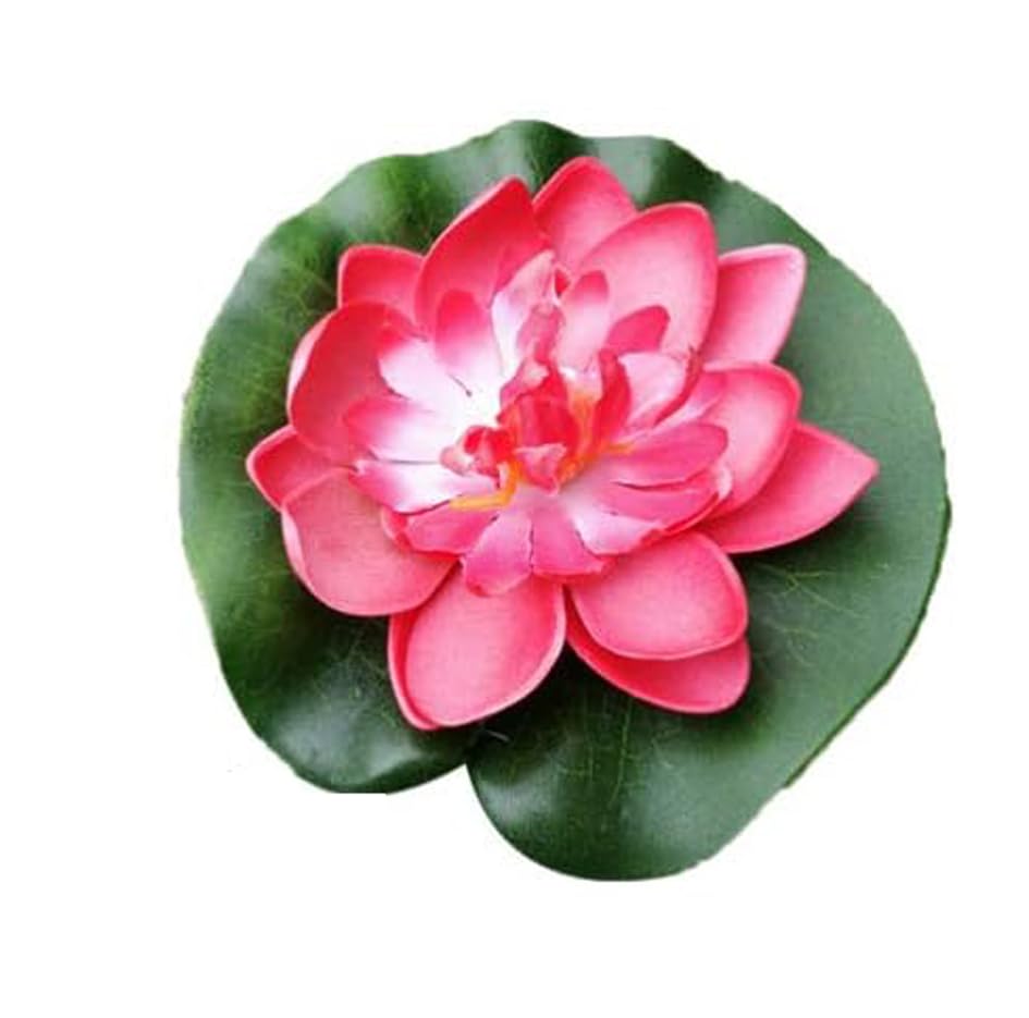 Decorazioni Stagno Artificiali 5 Ninfee Artificiali Galleggianti - Set Decorativo Per Stagni E Acquari Con 2 Foglie Di Loto Ninfea EVA