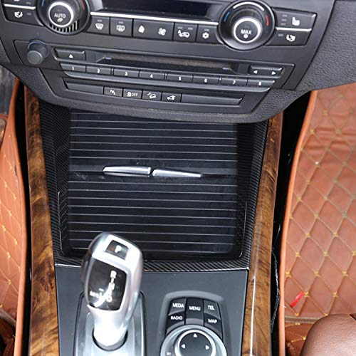 Marco de cubierta para portavasos interior estilo fibra de carbono para BMW X5 E70 2008-2013 miniatura 4