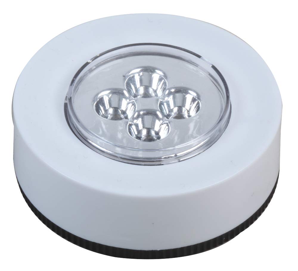 Pro Elec PEL01371 Round LED Push Lights, Pack of 3, Cool White