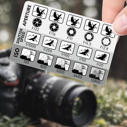 Batbaileys Productions Photographer's Cheat Card (Aperture, Shutter Speed and ISO) - Manual Photography Cheat Sheet for Nikon, Canon and Sony Camera.