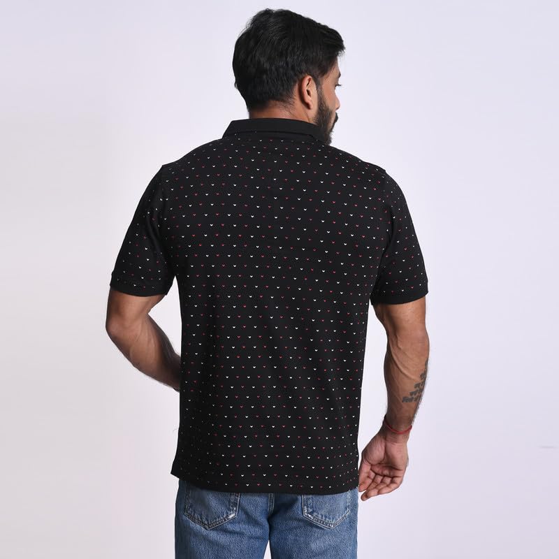 Image of Palm Island Men Abstract Men Polo Neck Tshirt