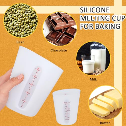 Set de 4 vasos de silicona para derretir chocolate 250/500 ml miniatura 5