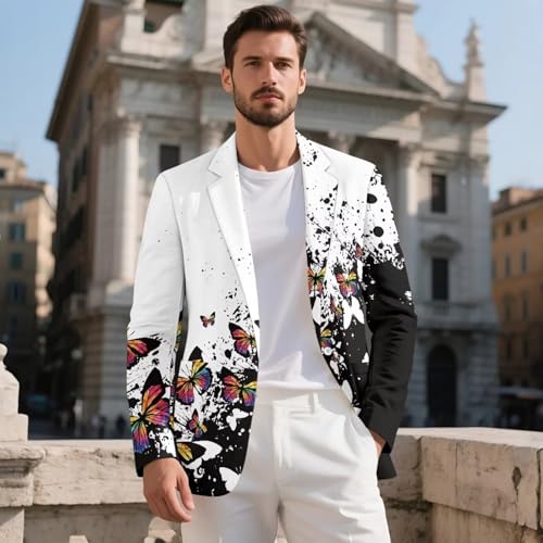 Men's Blazer Sport Coat Slim Fit One Button Soft Dress Coat Business Casual Jacket Fashion Daily Wear for Party2