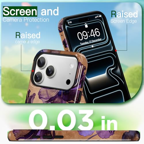 Coque iPhone 17 Pro Max MagSafe fleurie chic en TPU premium - 5