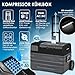KESSER® Kompressor Kühlbox Auto elektrisch 42L, Camping Kühlbox 12/24/230V mit APP-Steuerung, Gefrierbox bis –20 °C, mit Rädern & Teleskopgriff für Camping, Wohnmobil, LKW & Boot + 2 Kühlakkus