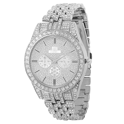 ALNA-TURA Silver Men's Watch with Diamond Accents - Image 6