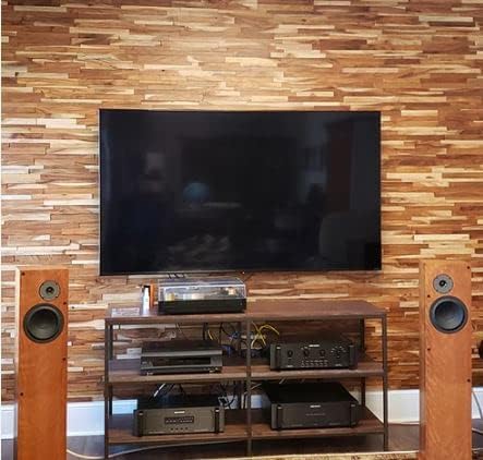 Miniatura 8 de LuxeWall - Tablones de pared texturizados en 3D, paneles decorativos de madera real, decoración de pared de lujo, acacia natural (10.34 pies