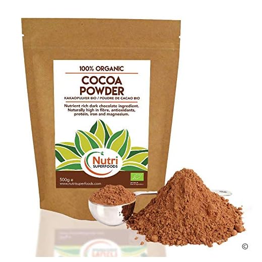 Polvo de Cacao Orgánico, chocolate negro vegano nutritivo, sin azúcar, ideal para preparar platos, batidos y barras energéticas (500g)