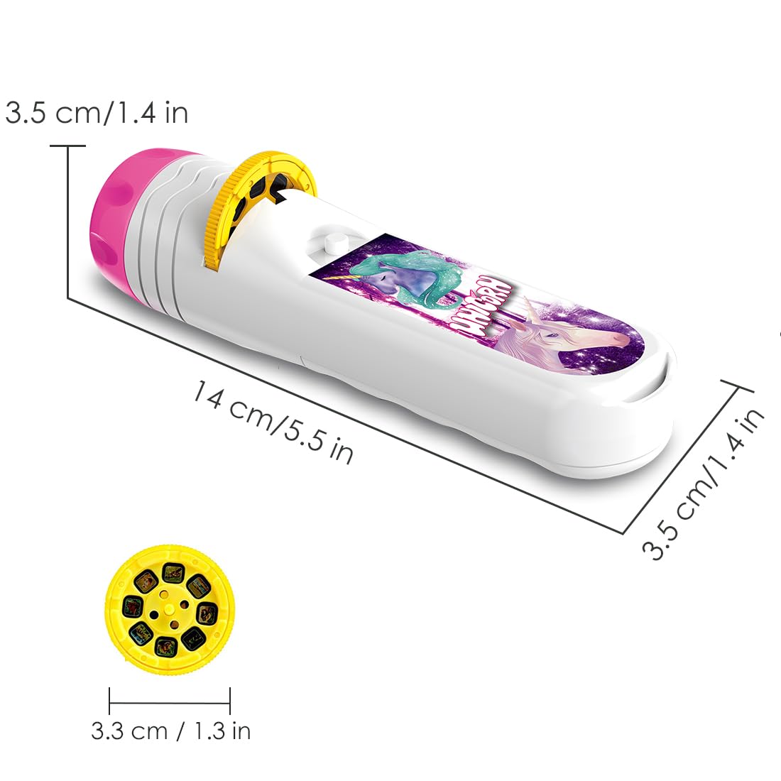 Pup Go Torcia Proiettore Bambini con 24 Immagini Unicorno, Storie Diapositive Torcia Giocattoli per Parete Soffitto Tenda, Crea Le tue Storie, Regali Fiabe Bambina 3+ Anni (Unicorno)