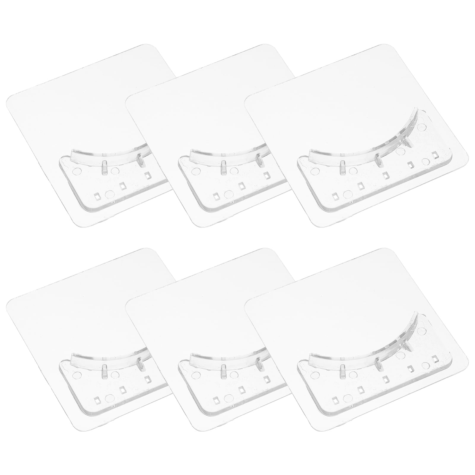 UKCOCO 3 Ensembles Support De Tringle De Monté Tringle À Rideau De Supports De Tringle À Rideau Mur Crochets À Canne Rideaux Modernes Tiges Transparent Plastique 6 Paires*3