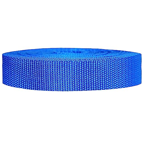 Strapworks Heavyweight Polypropylene Webbing - Heavy Duty Poly Strapping for Outdoor DIY Gear Repair 1.5 Inch x 10 Yards, Pacific Blue