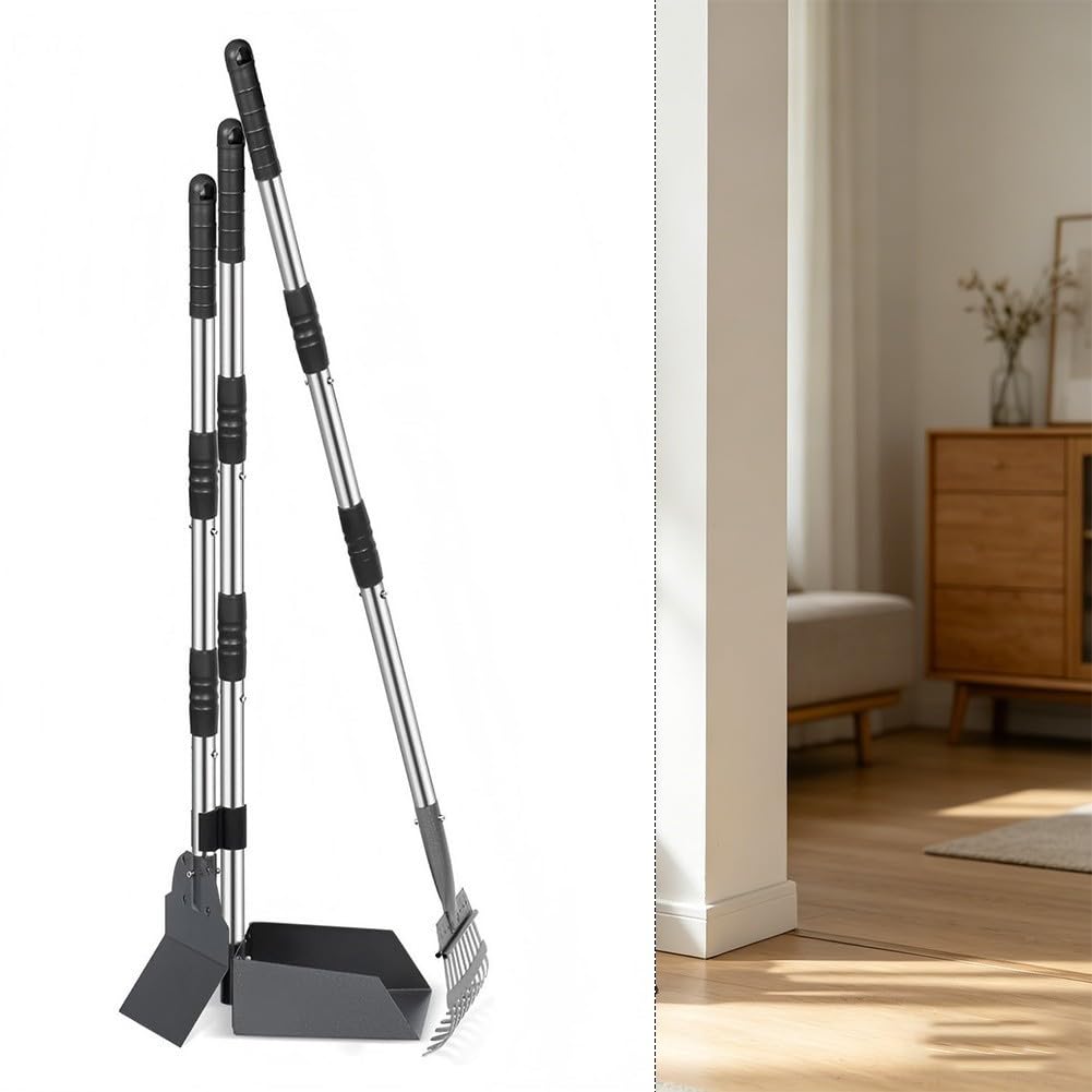 Raccoglitore Feci per cane con Pala e 92cm Raccoglitore Feci | Include vassoio, pala e , completa chinarsi, per ideale per giardini grandi