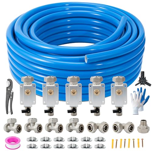 3/4" 200FT Shop Air Line Kit with Fittings & Tools