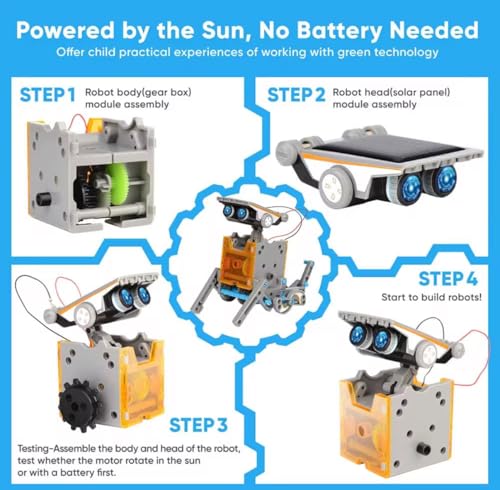 STEM 13-in-1 Education Solar Power Robots Toys for Boys Age 8-12, Educational Toy Science Kits for Kids Experiment Robotics Set Birthday Gifts for 8 9 10 11 12 Years Old