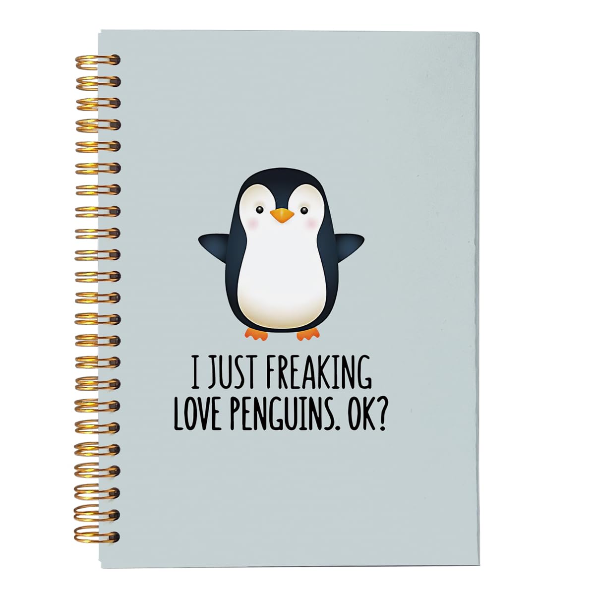 Carnet à spirale pingouin 14x21 cm pour femmes et filles