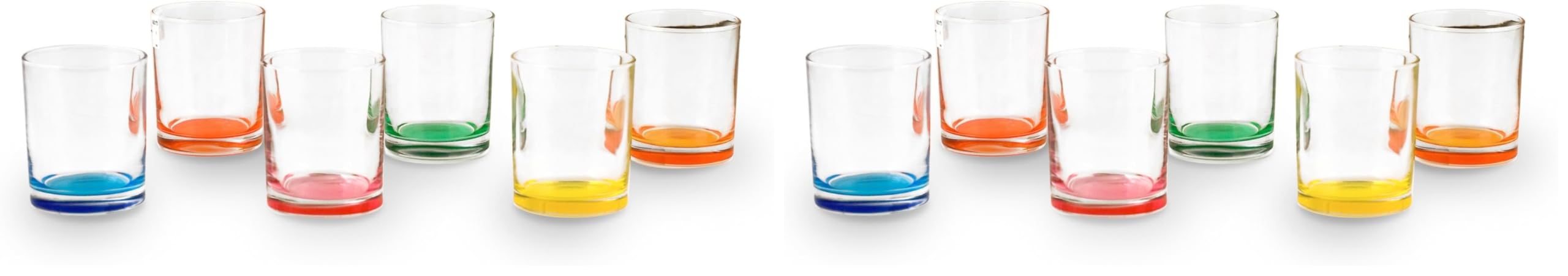Pasabahce Swing Bicchieri in Vetro, Multicolore, 6 unità (Confezione da 2), 25 cl