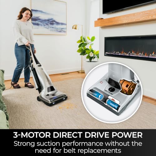 Kenmore Elite 31150 Pet Friendly Bagged Upright Beltless Vacuum w/Pet Handi-Mate, Triple HEPA, 3D Inducer Motor, Telescoping Wand, 5-Position Height Adjustment, 3 Cleaning Tools-Silver - image 2