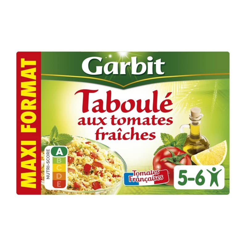 GARBIT - Taboulé Aux Dés De Tomates Fraiches Citron Et Huile D'Olive 730G - Lot De 4