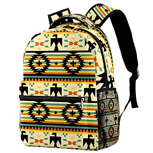 Sac à dos de voyage avec porte-bouteille à motif amérindien pour enfants