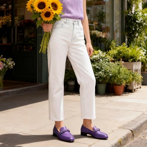 Image of MOOMMO Women Comfortable Suede Loafer Flats Round Closed Toe Slip On Penny Loafers Knitted Strap Oxford Loafer Shoes for Office Ladies Work Daily Casual Club Driver Flats Spring Elegant 4-11 M US