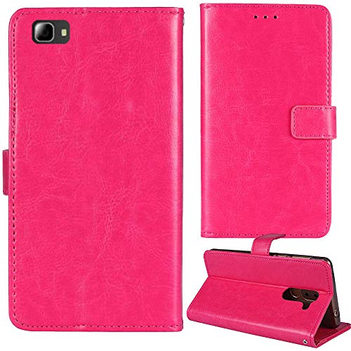 Lankashi Stand Premium Retro Business Flip Leather Case Protector Bumper for XGODY M8 6' Protection Phone Cover Skin Folio Book Card Slot Wallet Magnetic（Rose）