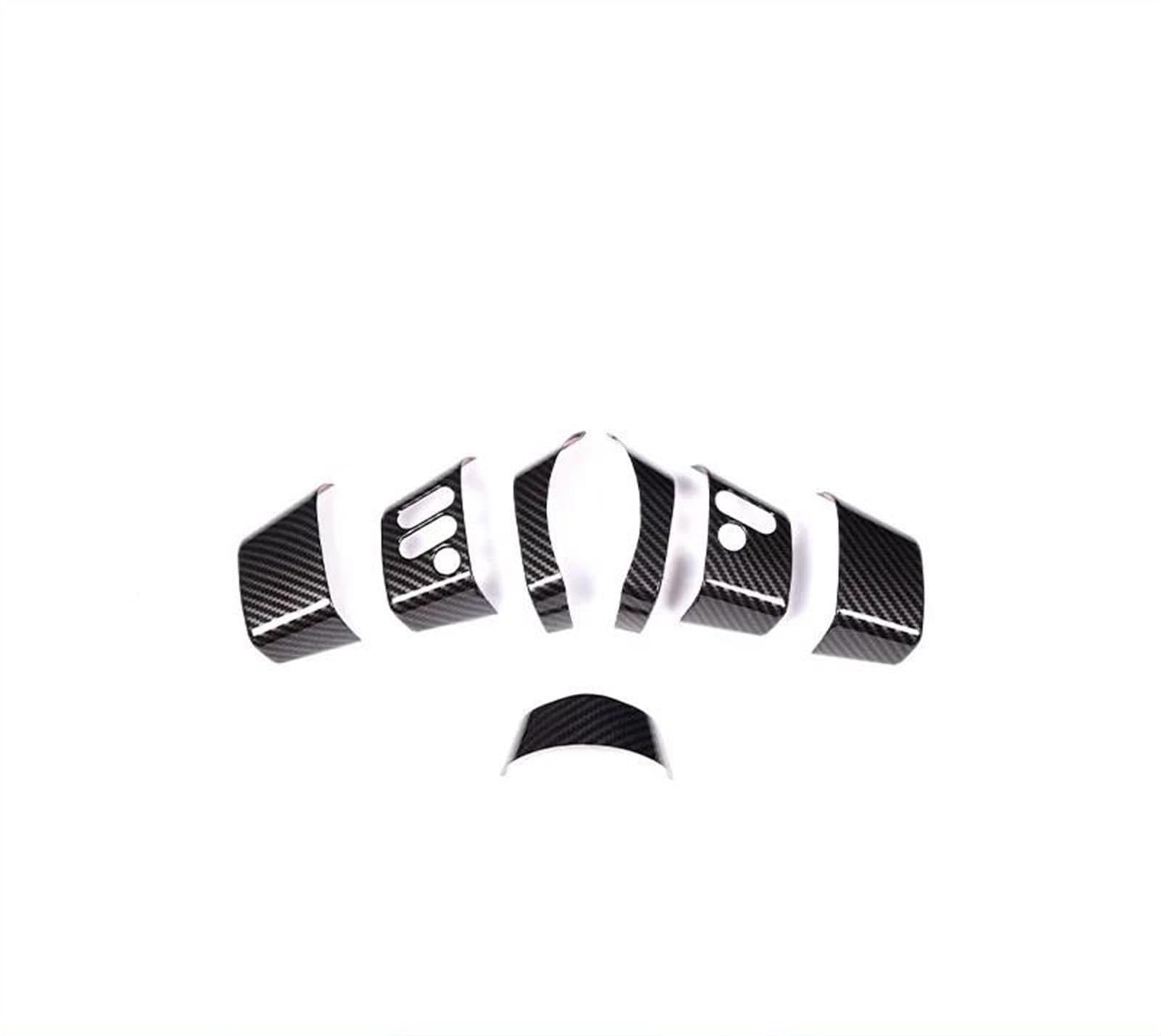 Car Interior Accessories Sticker Steering Wheel Button Decoration Cover Decal for Toyota FJ Cruiser 2007-2021 Anti-dust(Carbon Fiber)