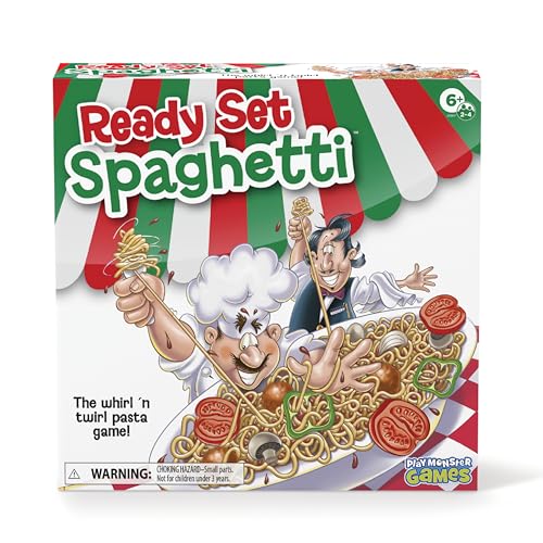PlayMonster Ready Set Spaghetti Board Game – Kids Games, Family Game, Multi-Player, Board Games for Family Night, Preschool Toys, Hand-Eye-Coordination Game, Ages 6+
