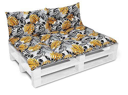 Amilian Ensemble de Coussins de Palette 1x 120x80 + 2X 40x60 Coussin de siège pour palettes Euro...