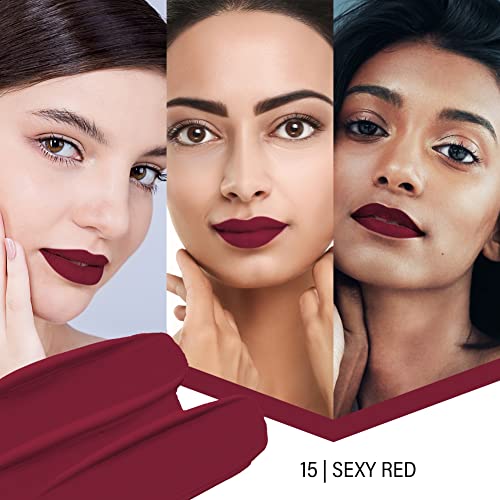 Image of Colors Queen Color Stay Matte Lipstick Combo Set of 3 | Weightless Matte Finish with Smooth Application | Transfer Proof, Smudge Proof & Waterproof | Long Lasting Lipstick for Women (Rouge, Bright Sexy Red)