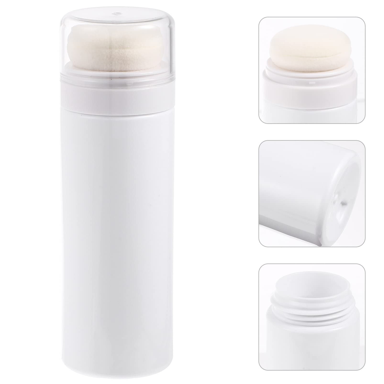 OSALADI Boîte À Poudre Bébé Portable Avec Houppette 14.8Cm Flacon Pratique Pour Application Facile De Poudre Après Bain