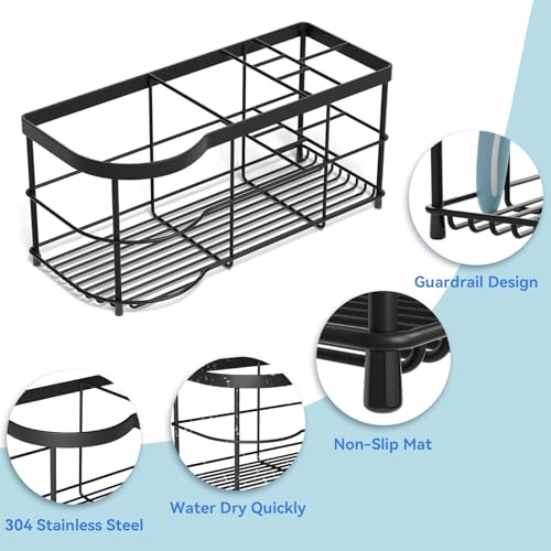 GlaRid Toothbrush Holder, Large 304 Stainless Steel Electric Toothbrush Holder for Bathroom,7 Slots Tooth Brush Holders for Bathroom Counter and Wall Organizers, Black - Cosy Home Interiors GlaRid Toothbrush Holder, Large 304 Stainless Steel Electric Toothbrush Holder for Bathroom,7 Slots Tooth Brush Holders for Bathroom Counter and Wall Organizers, Black - Image 4