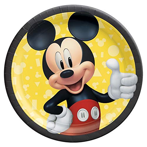 Mickey Mouse Forever Round Plates, 7" (8-Pack): Vibrant & Fun Party Plates, Perfect Tableware for the Ultimate Disney Party Experience
