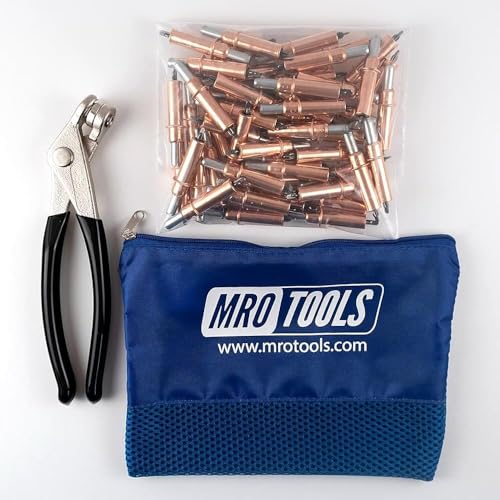 50 1/8 Zephyr Kwik-Lok Cleco Fasteners + Cleco Pliers w/Carry Bag (KZ1S50-1/8)