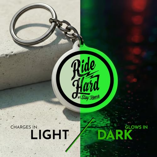 Image of Mi Glow Store Glow in Dark Keychain for Bike Men | Gift for Man | Bike Accessories | Charges in Light Glows in Dark | Key chain for Bike