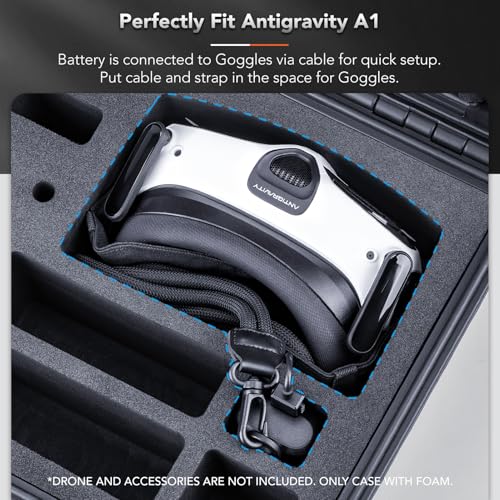Maletín impermeable Lykus Titan AA100 para dron Antigravity A1 con espacio para 7 baterías 3